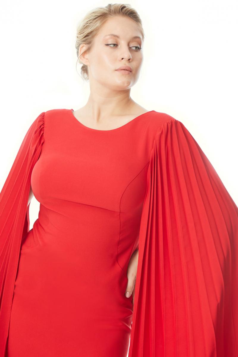 Red plus size dress